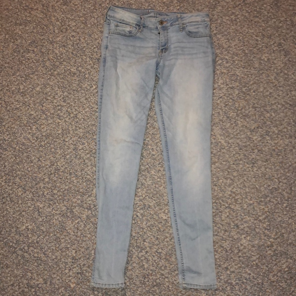 Hollister blue skinny jeans